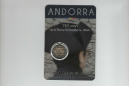 ANDORRE - Blister Pièce 2 € BU Nouvelle Réforme 2016 - Andorre