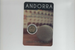 ANDORRE - Blister Pièce 2 € BU Service Publique De Radiodiffusion 2016 - Andorra