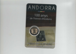 ANDORRE - Blister Pièce 2 € BU Hymne De L'Andorre 2017 - Andorra