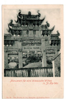 Chine , Zi Ka Wei ,  Monument Du Royaume , Monument Fur Eine Chinesische Wittwe , Cachet Haiphong , Tonkin - China