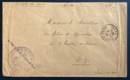 France, WW1, ECOLE D'AVIATION MILITAIRE DE TOUR / LE COMMANDANT Sur Enveloppe 9.12.1915 - (B1355) - 1. Weltkrieg 1914-1918