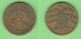 Germania 5 Rentenpfennig 1924 A Berlin Mint Deutsches Reich - 5 Renten- & 5 Reichspfennig