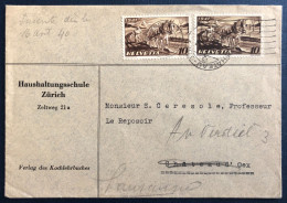Suisse, YT N°367 Deux Teintes Sur Enveloppe 1941 - (B1452) - Marcophilie