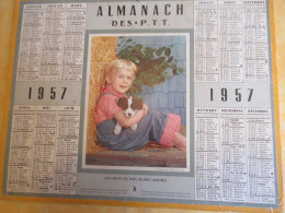 Almanach Des PTT/ Souvenir De Nos Jeunes Années / Sans Cahier / Imprimeries Oberthur, Rennes - Paris/ 1957    CAL517 - Big : 1941-60