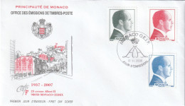 FDC - MONACO - N°2561/3 (2006) Série Courante : Le Prince Albert II - FDC