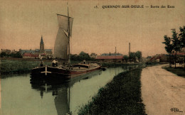 N°104721 -cpa Quesnoy Sur Deule -superbe Péniche- - Péniches