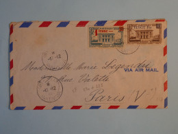 BT12 MARTINIQUE  BELLE LETTRE  1947 FORT DE  FRANCE A PARIS +SURCHARGES +AFF. INTERESSANT +++ - Cartas & Documentos