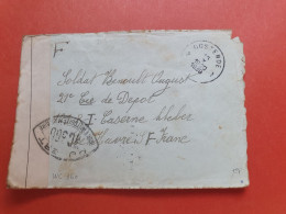 Belgique - Enveloppe ( Manque Au Dos)  En Fm De Ostende Pour Un Soldat Au Havre En 1939 Avec Contrôle Postal - Réf 1002 - Covers & Documents