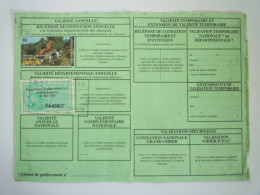 2023 - 1238  VALIDATION Du PERMIS De CHASSER  2002 - 2003  Avec  TIMBRES FISCAUX   XXX - Covers & Documents