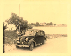 Automobile Ancienne De Marque Type Modèle ? * Hôtel Restaurant Des Flots Talmont 17 * Auto Voiture * Photo 11.5x9cm - Passenger Cars