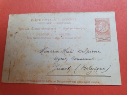 Belgique - Entier Postal Réponse De Rouen ( France ) Pour Jumet En 1899 ( état Moyen)   - Réf 1040 - Postkarten 1871-1909