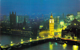 ANGLETERRE - Londres - Big Ben And Westminster Bridge At Night - Carte Postale Ancienne - Otros & Sin Clasificación