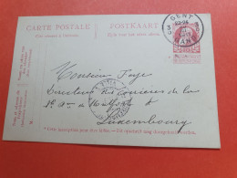 Belgique - Entier Postal De Gand Pour Le Luxembourg En 1911 - Réf 1047 - Postcards 1909-1934