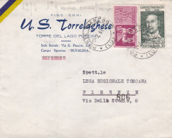 Italy - 1963 Commercial Cover Posted Express Viareggio To Firenze - Correo Urgente/neumático