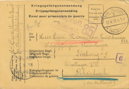 1918 KRIEGSGEFANGENENSENDUNG - H.MAURISSEN    STAMLAGER LINBURG A/S RHEINBACH ( SINT TRUINDEN )       2 SCANS - Krijgsgevangenen