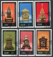 DDR / E. GERMANY 1975 Antique Clocks Used.  Michel 2055-60 - Used Stamps