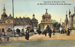 BELGIQUE - Exposition De Bruxelles 1910 - Le Chien Vert Et Entrée De Bruxelles Kermesse - Carte Postale Ancienne - Otros & Sin Clasificación