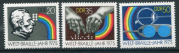 DDR / E. GERMANY 1975 World Braille Year MNH / **.  Michel 2090-92 - Nuevos