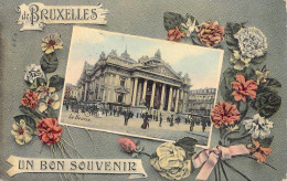 BELGIQUE - Un Bon Souvenir De Bruxelles - La Bourse - Carte Postale Ancienne - Otros & Sin Clasificación