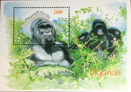 Uganda 1992 Wildlife Animals Gorilla Minisheet MNH - Gorilla's