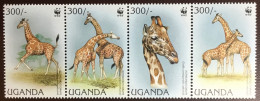 Uganda 1997 WWF Rothschild’s Giraffe Animals MNH - Giraffes
