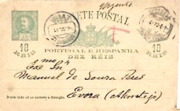 Portugal & Bilhete Postal, Lisboa A Évora 1904 (7999) - Storia Postale