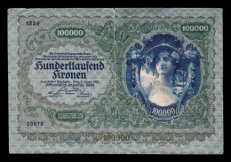 Austria 100000 Kronen 1922 Pick 81 Bc/Mbc F/Vf - Austria