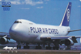 Carte Prépayée JAPON - AVION Polaire AIRLINES / Polar Air Cargo - Airplane Plane JAPAN Prepaid QUO Card - Flugzeug 2358 - Avions