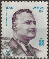 EGYPT 1971 President Gamal Nasser - 55m. - Plum And Blue FU - Gebraucht