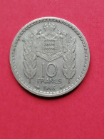 MONACO  =  PIECE DE MONNAIE DE 10 FRANCS  DE 1946 - 1922-1949 Luigi II