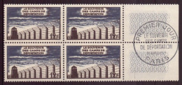 4 TP Neufs Avec Oblitération Sur Bord De Feuille " Le Souvenir Des Camps De Déportation " 23 Avril 1955 à Paris - Unused Stamps