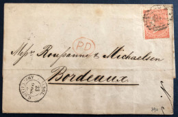 Grande Bretagne N°32 Sur Lettre LSC De Londres 22.4.1865 + Entrée ANGL. AMB. CALAIS D - (B3010) - Marcofilia