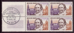 4 TP Neufs Avec Oblitération Sur Bord De Feuille " 5 Grands Hommes Des Pays De La CEE " De Groot, 27 Avril 1963 à Paris - Unused Stamps