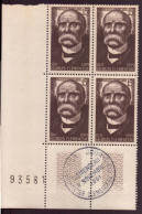 4 TP Neufs Avec Oblitération Sur Bord De Feuille " Clémenceau " 11 Novembre 1951 Musée Clémenceau - Unused Stamps