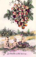 FANTAISIE - La Récolte A été Bonne - Bébés Dans Les Vignes - Carte Postale Ancienne - Baby's