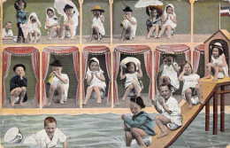 FANTAISIE - Bébés à La Piscine - Carte Postale Ancienne - Babies