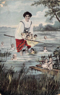 FANTAISIE - Bébés à La Pêche - Carte Postale Ancienne - Baby's