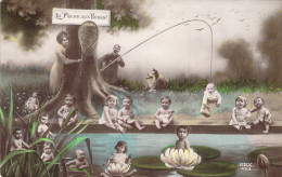 FANTAISIE - Bébés - La Pêche Aux Bébés - Carte Postale Ancienne - Baby's