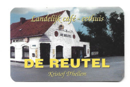 Zonnebeke Beselare Reutelhoekstraat Café Eethuis De Reutel Visitekaartje Etiquette Htje - Cartes De Visite