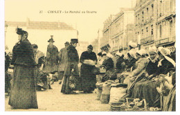 CPM MARCHE AU BEURRE REPRO Cholet - Marchés