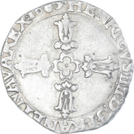 Monnaie, France, Henri IV, 1/4 Ecu, 1603, La Rochelle, TTB, Argent, Gadoury:597 - 1589-1610 Hendrik IV