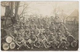 Cpa Carte-photo Danjoutin - Groupe De Soldats, Fanfare - Danjoutin