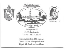 Rupelmonde Taverne Restaurant Scaldiana Visitekaartje Htje - Cartes De Visite