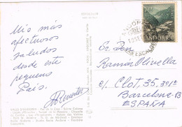 50408. Postal LES ESCALDES (Andorra Española) 1963. Vistas Varias De Andorra - Covers & Documents