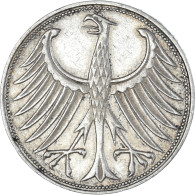 Monnaie, République Fédérale Allemande, 5 Mark, 1951, Stuttgart, TTB+ - 5 Mark