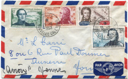 NOUVELLE-CALEDONIE LETTRE PAR AVION DEPART NOUMEA 13-11-1953 NOUVELLE-CALEDONIE POUR LA FRANCE - Lettres & Documents