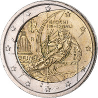 Italie, 2 Euro, Torino Winter Olympics, 2006, Rome, Error Misaligned Core, SUP+ - Varietà E Curiosità