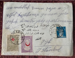 TURKEY,TURKEI,TURQUIE ,ALANYA TO ISTANBUL ,1934 COVER , - Cartas & Documentos