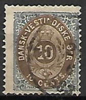 ANTILLES  DANOISES   -   1873 .  Y&T N° 10 Oblitéré .  Couronne. - Danemark (Antilles)