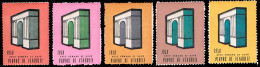 Tarragona - Viñetas - Vendrell - S/Cat *- 1958 - 5 Valores "Arco Romano.." - Vignettes De Fantaisie